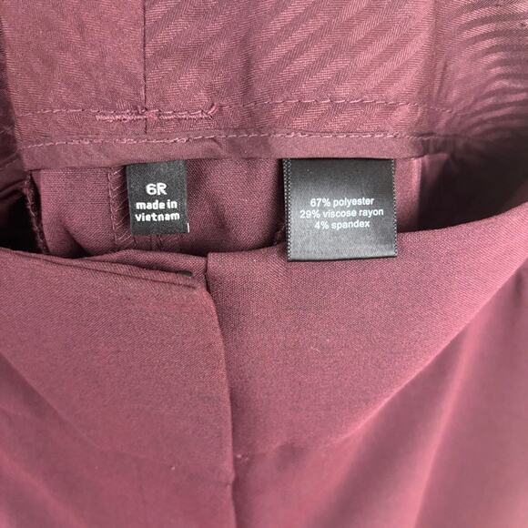 The Limited “Cassidy Fit” Mid-Rise Flare Pants Wine/Burgundy Women’s 6 - Picture 4 of 7